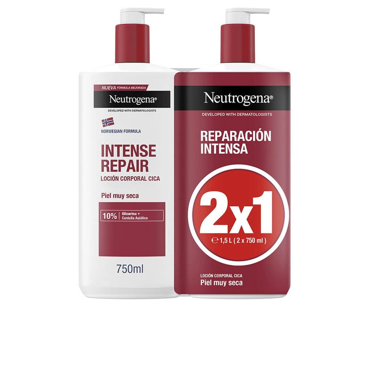 Neutrogena Reparación Intensa Loción Corporal Cica 2x750ml