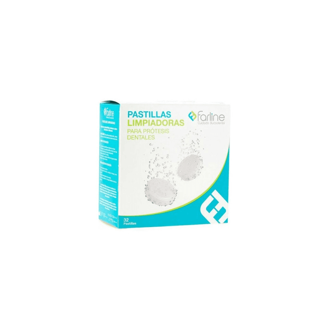 Farline Pastillas Limpiadoras Prótesis Dental 32 tabletas