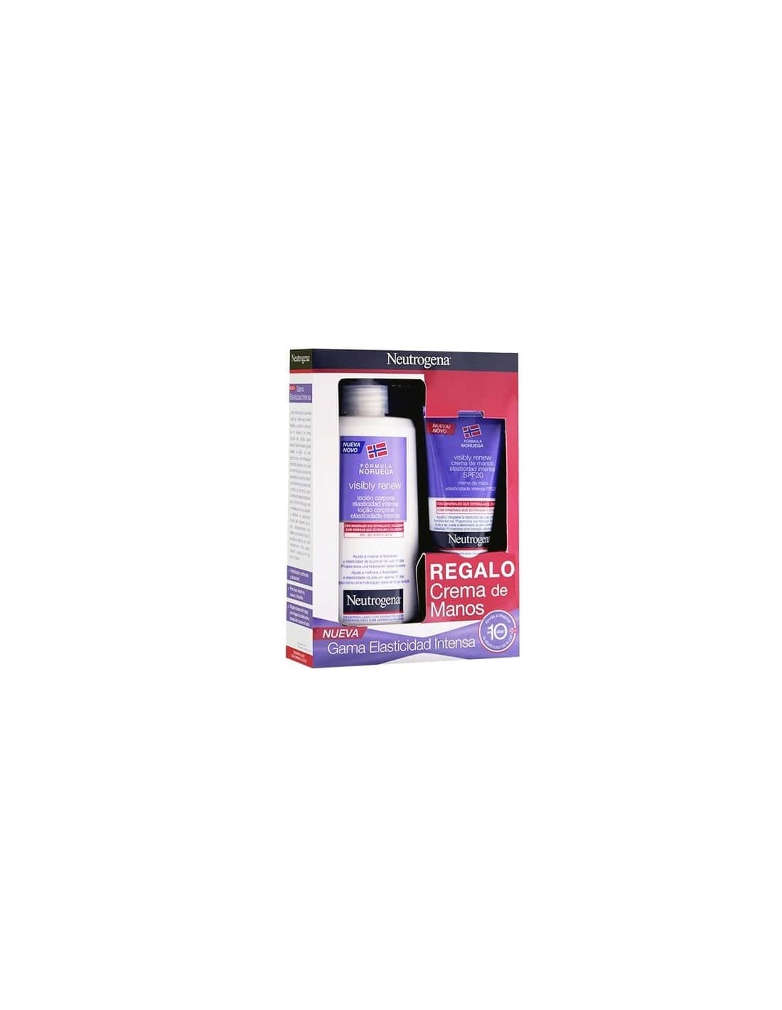 Neutrogena Elasticidad Intensa Visibly Renew Loción Corporal + Crema de Manos SPF20