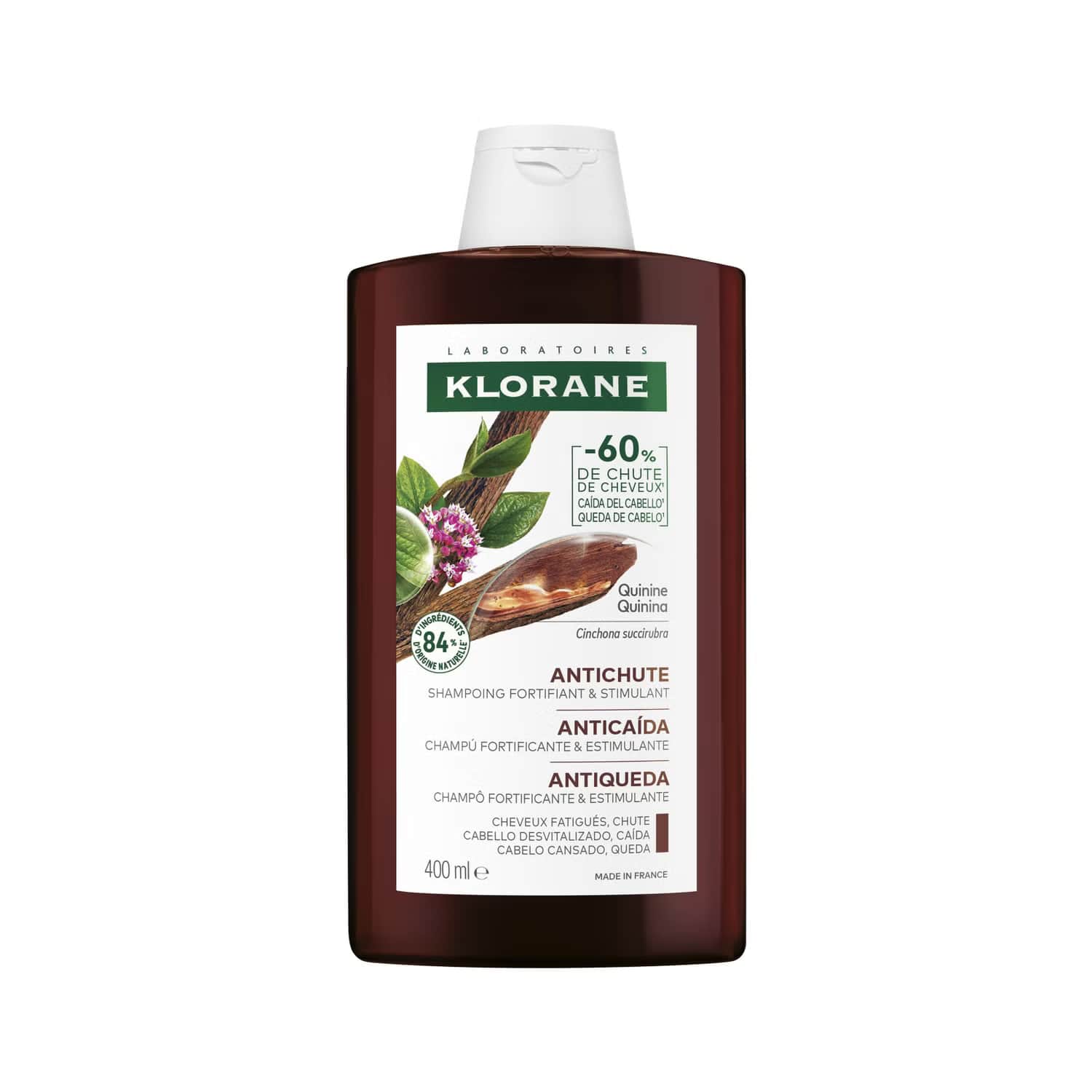 Klorane Champu a la Quinina y Baco BIO 400ml