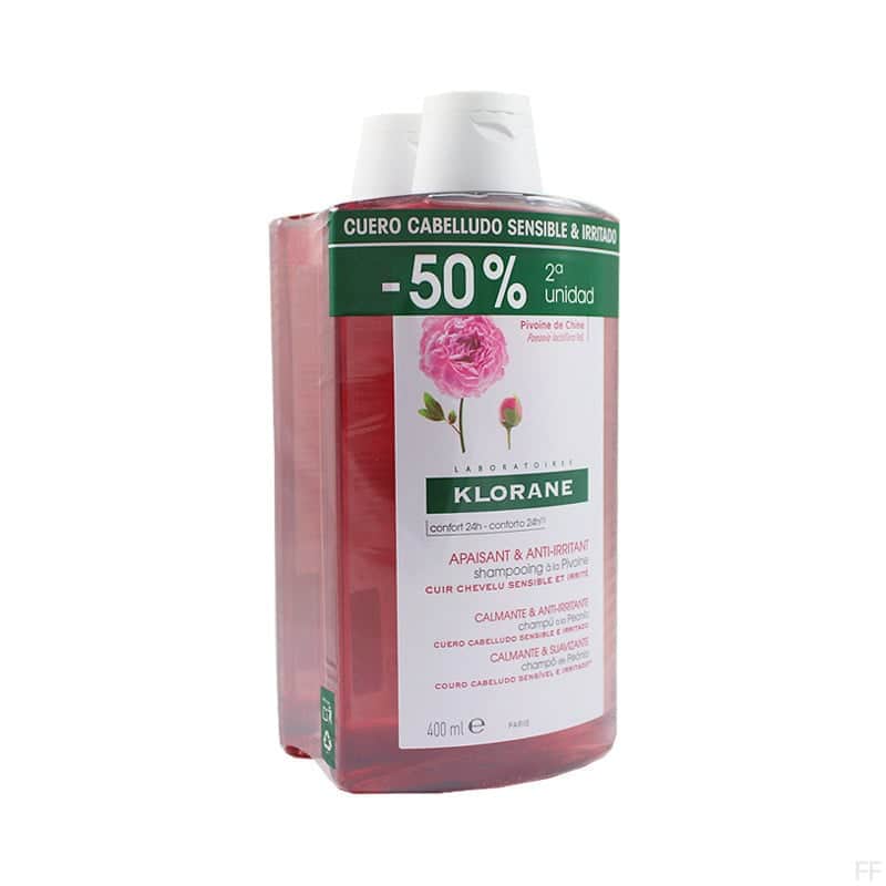 Klorane Champú a la Peonía Bio Pack 2 x 400ml