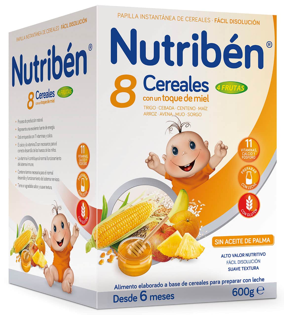 Nutribén 8 Cereales y Miel 4 frutas 600g