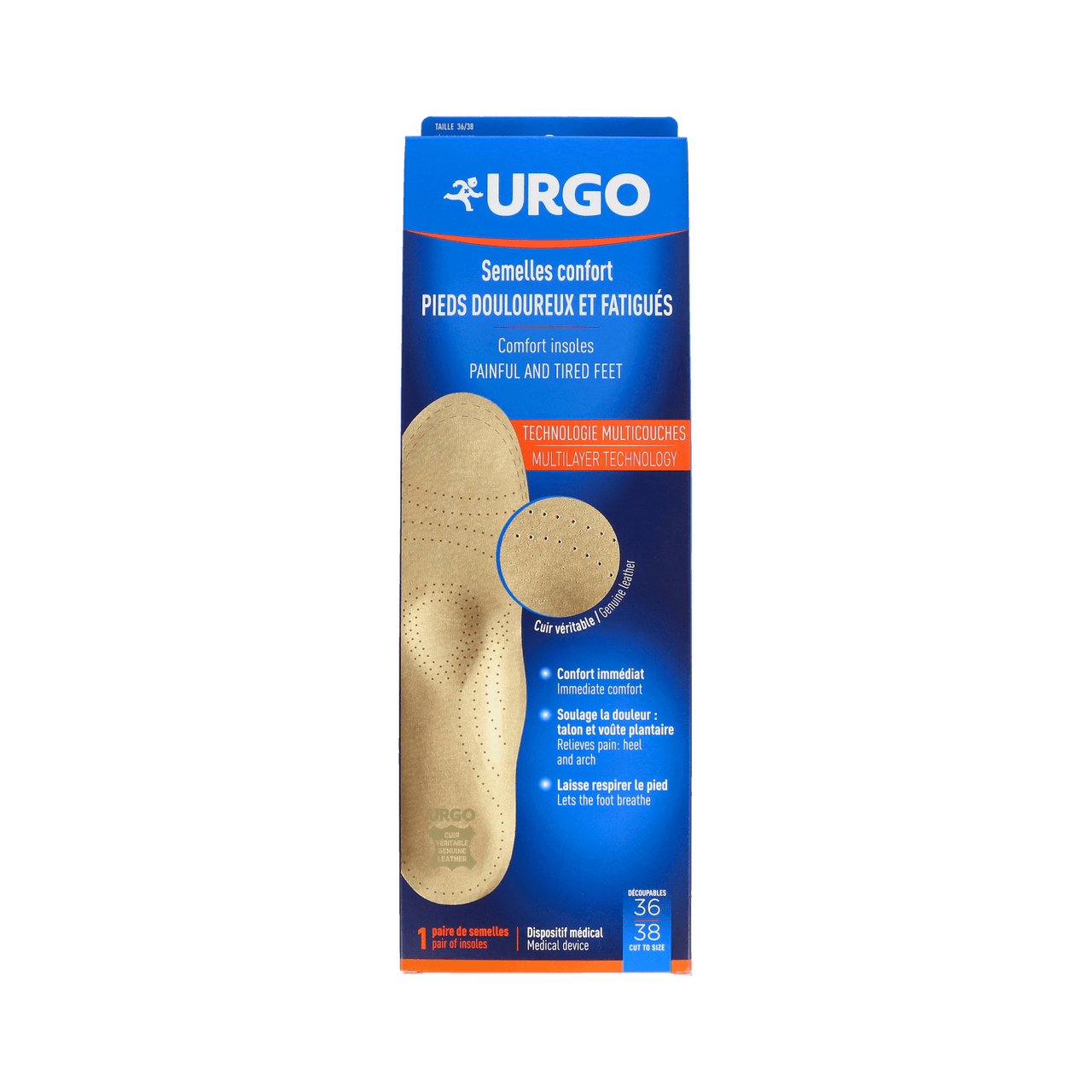 Urgo Plantillas Confort 2 unidades Talla 36/38
